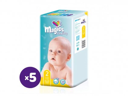 Měsíční balení plen - Magics Flexidry 2 Mini, 4-8 kg, 210 ks