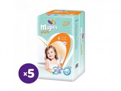 Měsíční balení plen - Magics Pants 6 Extra Large, 16+ kg, 90 ks