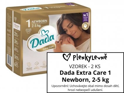 Vzorek plen - Dada Extra Care 1 Newborn, 2-5 kg, 2 ks  (2 ks)