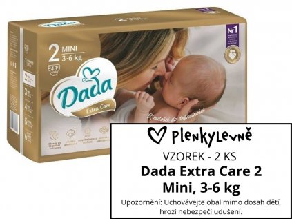 Vzorek plen - Dada Extra Care 2 Mini, 3-6 kg, 2 ks  (2 ks)