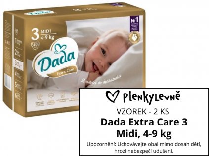Vzorek plen - Dada Extra Care 3 Midi, 4-9 kg, 2 ks  (2 ks)