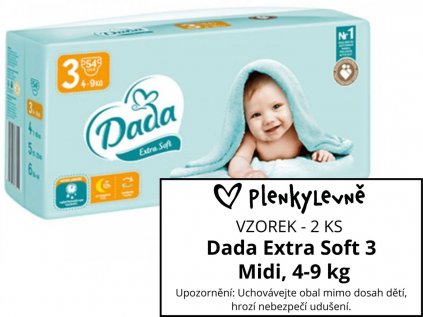 Vzorek plen - Dada Extra Soft 3 Midi, 4-9 kg, 2 ks  (2 ks)