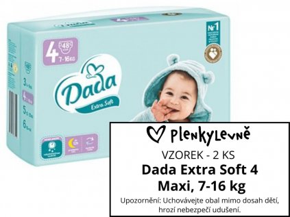 Vzorek plen - Dada Extra Soft 4 Maxi, 7-16 kg, 2 ks  (2 ks)