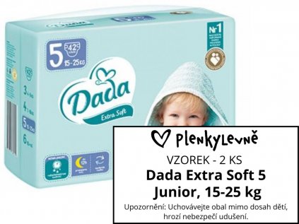 Vzorek plen - Dada Extra Soft 5 Junior, 15-25 kg, 2 ks  (2 ks)