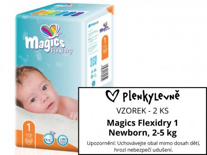 Vzorek plen - Magics Flexidry 1 Newborn, 2-5 kg, 2 ks  (2 ks)