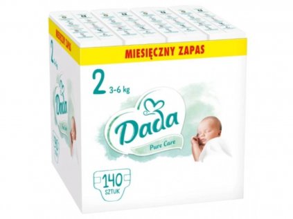 Měsíční balení - Dada Pure Care 2 Mini, 3-6 kg, 140 ks