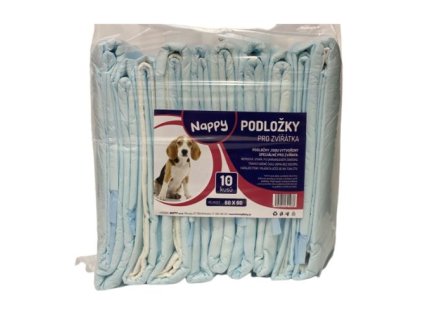 Podložky pro zvířátka Nappy - 60x60 cm, 10 ks