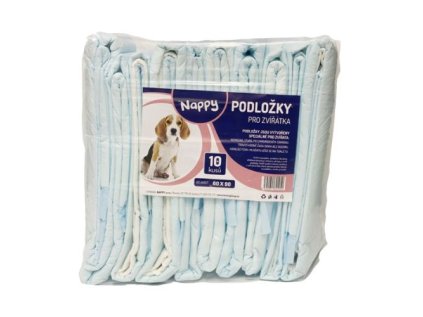 Podložky pro zvířátka Nappy - 60x90 cm, 10 ks