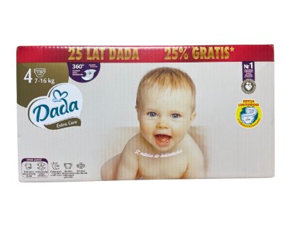 25 Let Dada Extra Care vel. 4, 7-16 kg, 116 ks