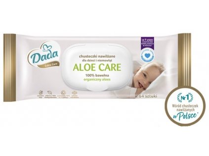 Dada Extra Care Aloe Care bavlněné ubrousky, 64 ks