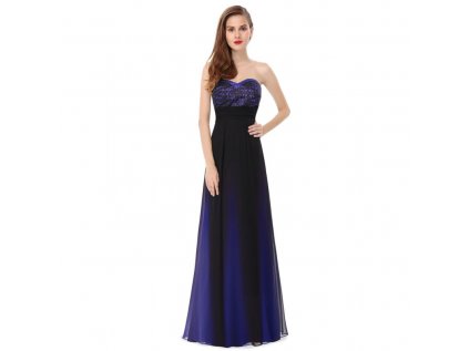 ombre dlouhe modre spolecenske saty tina xs