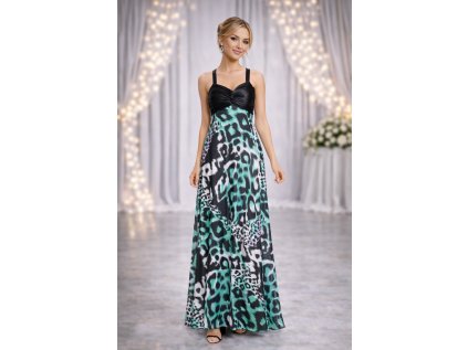 luxusní dlouhé společenské tygrované šaty