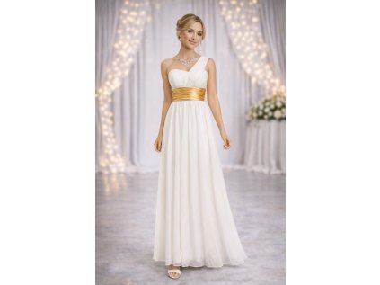 jednoduche bile svatebni saty jolanda na postavě