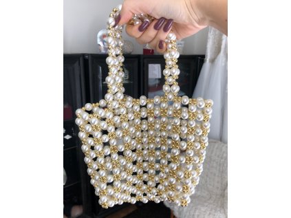 ručně vyráběná perličková společenská kabelka