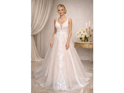 světle růžové svatební šaty Evita