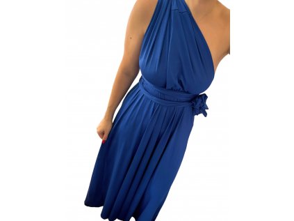 modré dlouhé šaty Lucia