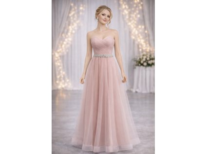 pudrové šaty Cindy