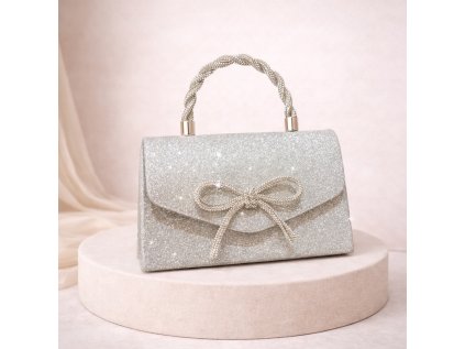 stříbrná společenská kabelka Semi