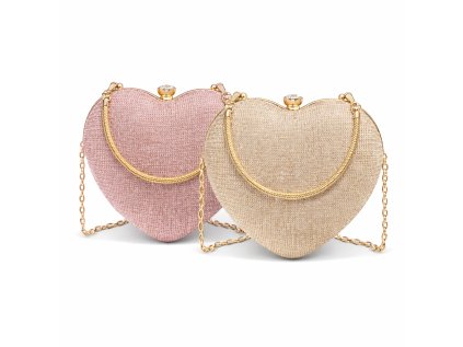 luxusní společenská kabelka Hearty obě barvy