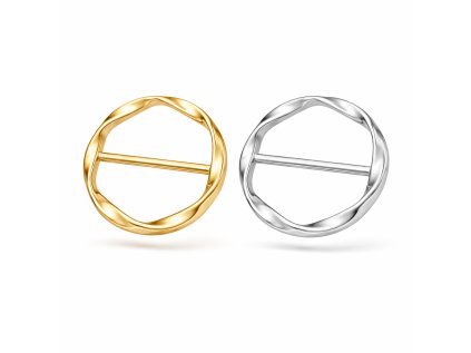 elegantní kovová ozdoba na šátek nebo přehoz - přezka na šátek