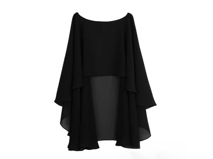 černá tunika přes společenské šaty