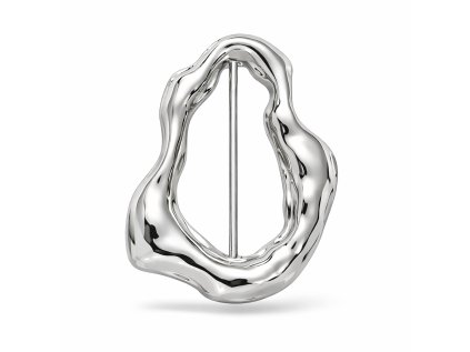 luxusní stříbrná kovová ozdoba na šátek nebo přehoz