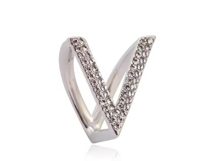 stříbrná sponka na společenský šál s kamínky