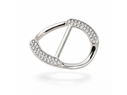 stříbrná sponka na společenský šál s kamínky