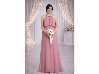 mauve dlouhe spolecenske saty staroruzove pro druzicku l