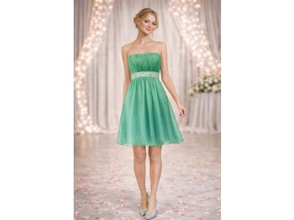 krátké zelené společenské šaty do tanečních