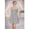 krátké společenské šaty s puntíky Fiona