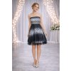 krátké černo-bílé společenské šaty