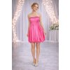 krátké růžové společenské balónové šaty