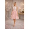 krátké růžové společenské šaty do tanečních Sandra