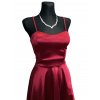 krátké vínové společenské šaty+