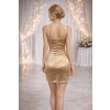 krátké champagne společenské šaty Tina zezadu