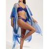 bílomodrý plážový přehoz přes plavky Sash zepředu nezavázavný
