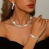 stříbrná štrasová souprava Keza náhrdelník, náušnice, náramek