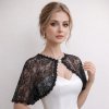 luxusní černé krajkové společenské bolerko