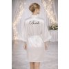 bílý svatební župánek pro nevěstu Bride