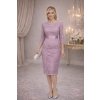 krátké fialové společenské šaty krajkové Mina