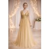 zlaté plesové šaty s tylovou sukní Alicia