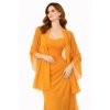 oranžový šifonový šál přes ramena