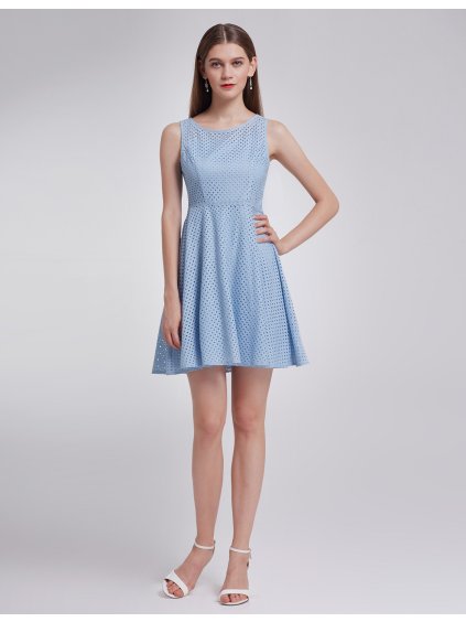 Ever Pretty letní světle modré šaty 5504 (* Velikost XL / 42 / 10 / 14)