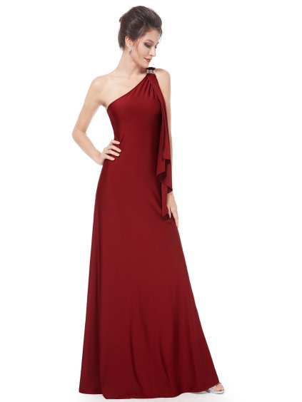 Ever Pretty plesové šaty bordo splývavé 9463 (* Velikost S / 36 / 06 / 08)