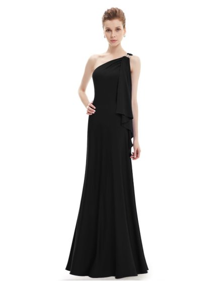 Ever Pretty plesové šaty černé splývavé 9463 (* Velikost XS / 34 / 04 / 06)