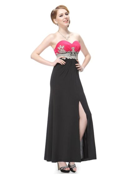 Ever Pretty plesové šaty s výšivkou 9874 (* Velikost M / 38 / 08 / 10)