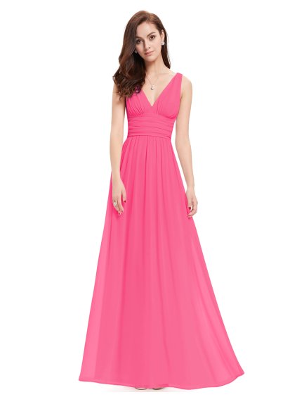 Ever Pretty plesové šaty zářivě růžové 9016 (* Velikost XL / 42 / 10 / 14)