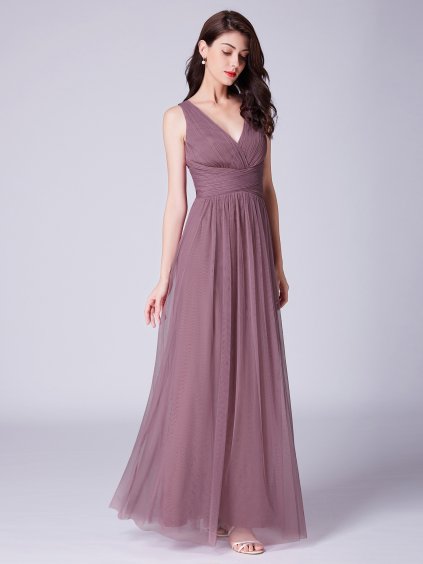 Dámské šaty růžové tylové Ever Pretty 7526 (* Velikost XL / 42 / 10 / 14)