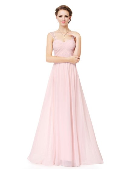 Ever Pretty šaty dlouhé elegantní světle růžové 8863 (* Velikost M / 38 / 06 / 10)